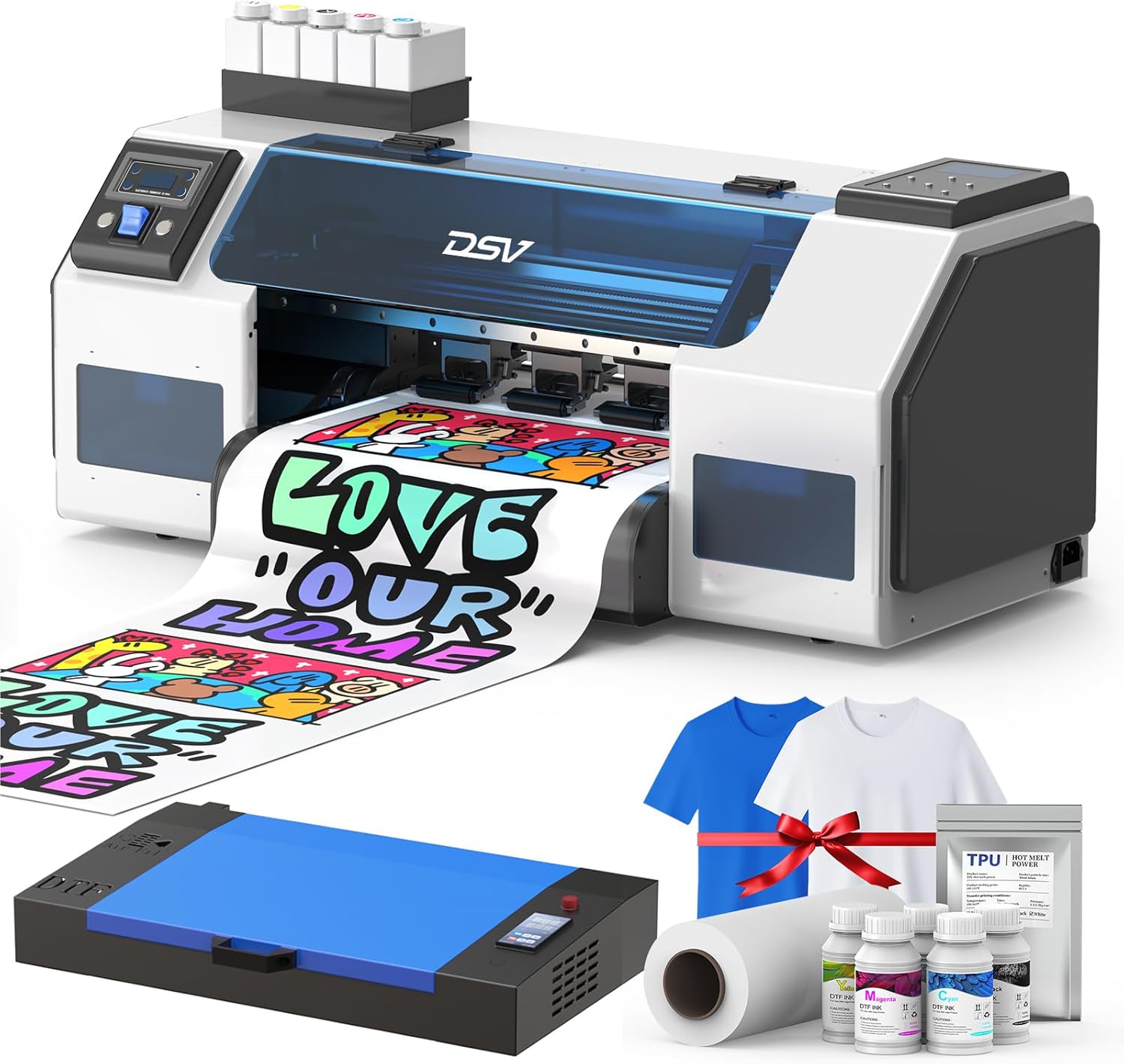 DSV A3+ Dual XP600 DTF Printer with Oven